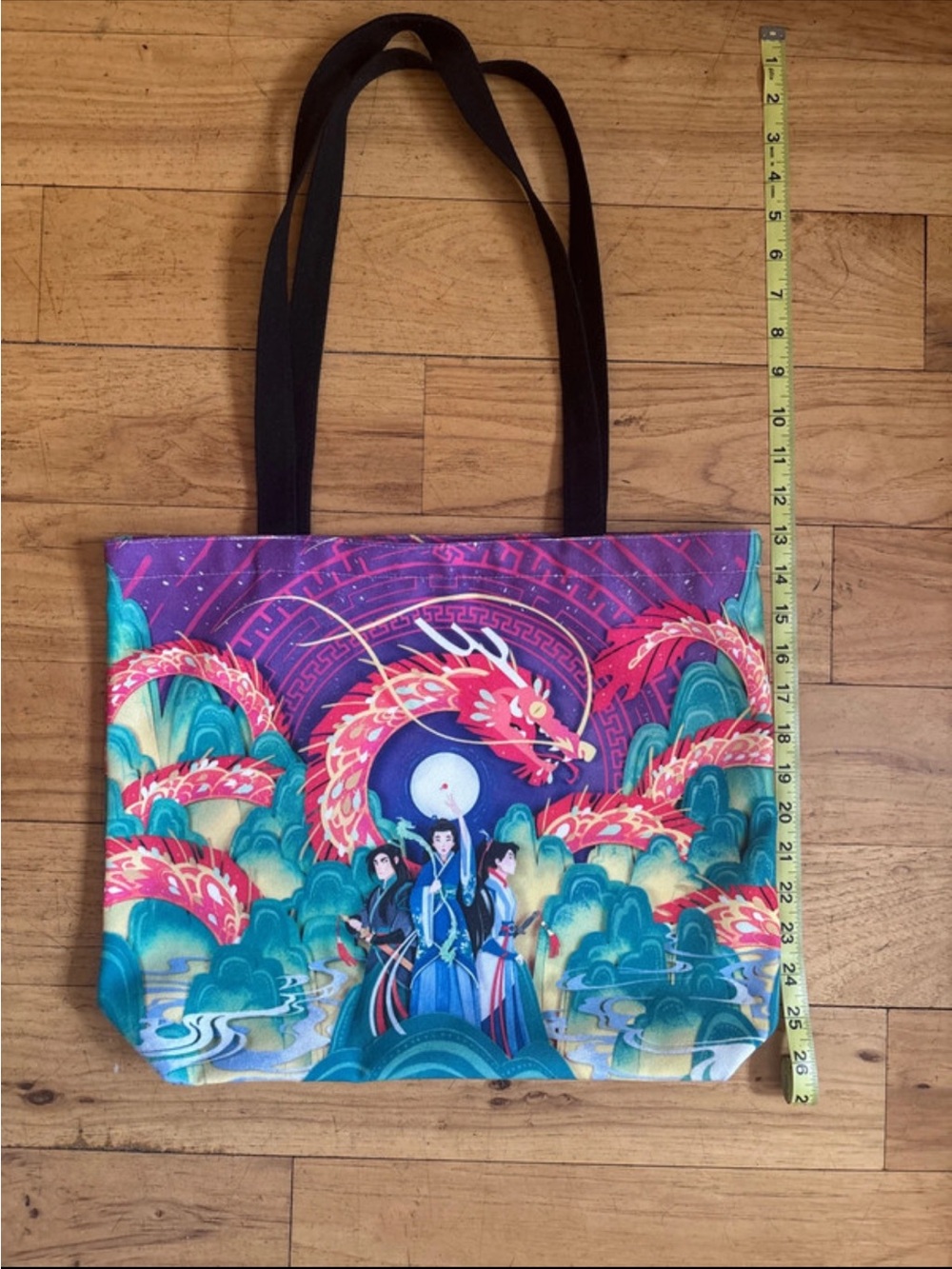Daughter of the moon goddess inspired tote bag